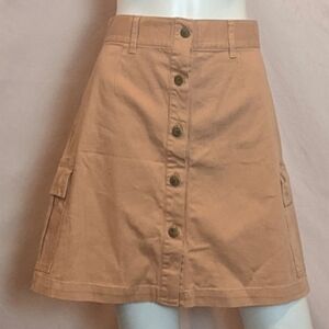Mulita Cotton Neutral Southwestern Button Front Mini Skirt size Large